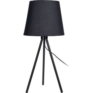 Lampka stołowa, metalowa, stojąca, wys. 55 cm - czarna