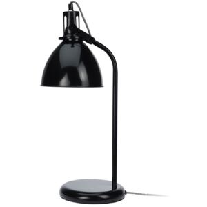 Metalowa lampka stołowa na biurko, stojąca - kolor czarny mat
