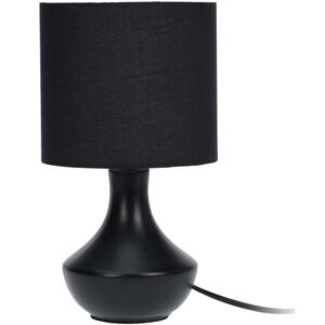 Czarna lampka stołowa z ceramiczną podstawą