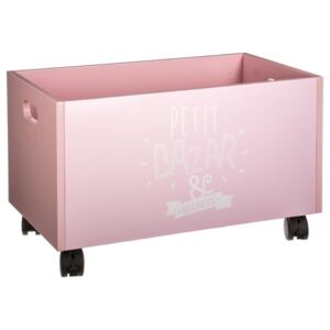 Wózek, kufer na zabawki - kolor różowy, 48 x 30 x 28 cm