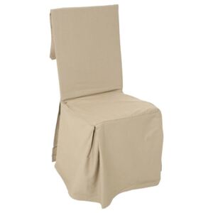 Bawełniany pokrowiec na krzesło, narzut na fotel, okazjonalny, beżowy kolor