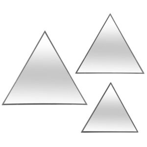 Dekoracyjne lustra trójkątne - 3 sztuki w komplecie