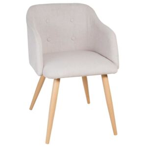 Krzesło do salonu, miękkie siedzisko - kolor jasno szary