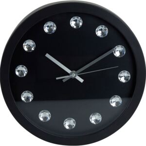 Zegar ścienny GLAMOUR z kryształkami, Ø 30 cm
