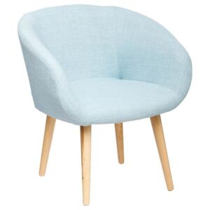 Fotel z oparciem NYM Scandinavian Style - kolor błękitny