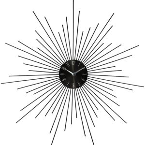 Zegar ścienny SUN w kolorze czarnym, okrągły - Ø50 cm