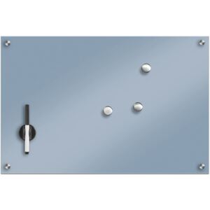 Szklana tablica magnetyczna, jasnoniebieski + 3 magnesy, 60x40 cm, ZELLER