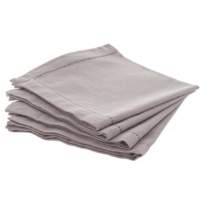 Serwetki bawełniane CHAMBRAY - kolor szary, 4 szt, 40 x 40 cm