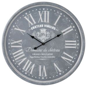 Duży zegar ścienny w stylu vintage - kolor szary, Ø 78 cm