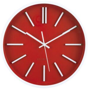 Okrągły zegar ścienny Ø 35 cm Quartz, kolor czerwony