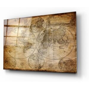 Szklany obraz Insigne World Map, 110x70 cm