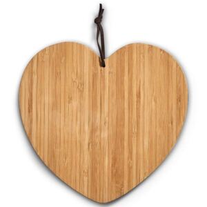 Deska z bambusa w kształcie serca, drewniana deska kuchenna i dekoracyjna