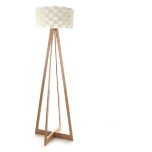 Lampa podłogowa bambusowa - kolor biały, wys. 150 cm