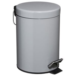 Kosz łazienkowy, pojemnik na śmieci, pojemność 3 l, otwierana pokrywa, szary