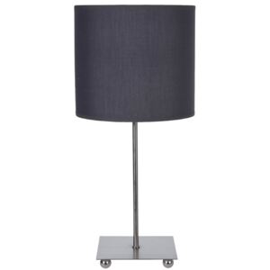 Lampka stołowa, metalowa, stojąca, wys. 47 cm - czarna