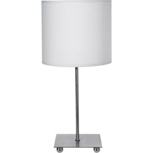 Lampka stołowa, metalowa, stojąca, wys. 47 cm - biała