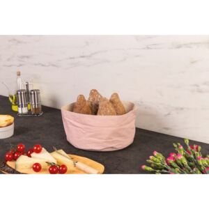 Koszyk na chleb bawełniany, Ø 25 cm, kolor różowy, ZELLER