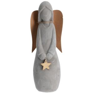 Figurka aniołek z cementu, ozdoba świąteczna, wys. 25 cm