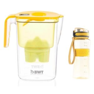BWT Dzbanek filtrujący Vida 2,6 l, żółty i prezent outdoor butelka sportowa