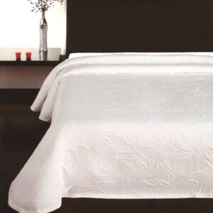 Forbyt Narzuta na łóżko Floral biały, 240 x 260 cm