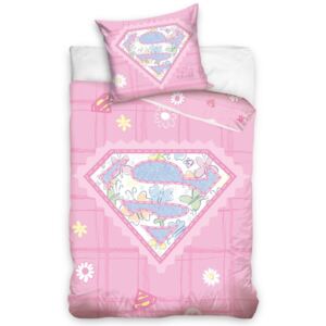 Carbotex pościel do łóżeczka Little Supergirl, 100 x 135 cm, 40 x 60 cm