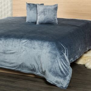 4Home Narzuta na łóżko Salazar szaroniebieski, 220 x 240 cm, 2x 40 x 40 cm