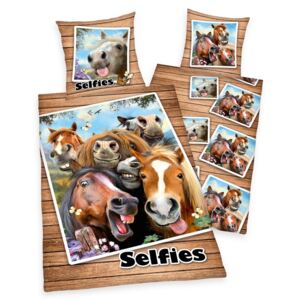Herding Pościel bawełniana Farm Selfie, 140 x 200 cm, 70 x 90 cm