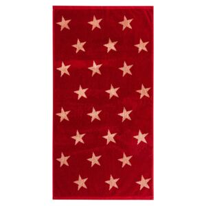 Ręcznik Stars czerwony, 50 x 100 cm