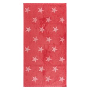 Ręcznik Stars różowy, 50 x 100 cm
