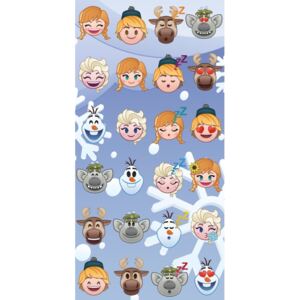 Ręcznik kąpielowy Emoji Kraina lodu Frozen, 70 x 140 cm