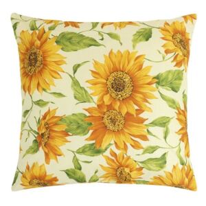 Poduszka Gita Kwiat słonecznika, 45 x 45 cm