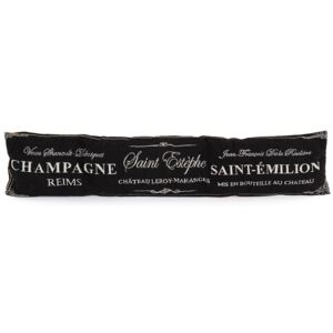 Poduszka uszczelniająca ozdobna do okien Champagne czarny, 90 x 20 cm