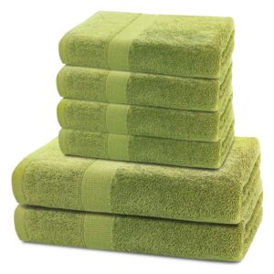 DecoKing Komplet ręczników Marina zielony, 4 szt. 50 x 100 cm, 2 szt. 70 x 140 cm