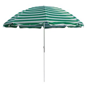 Happy Green Parasol plażowy zielone paski, 180 cm