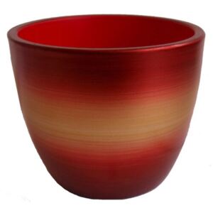 Doniczka ceramiczna czerwony, 15 cm