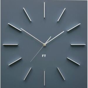 Future Time FT1010GY Square grey Designerski zegar ścienny, 40 cm