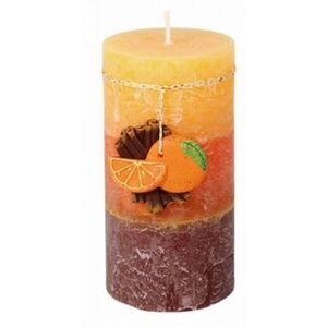 Świeczka dekoracyjna Cynamon i pomarańcza, 9 cm