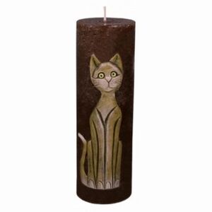 Świeczka dekoracyjna Kot brązowy, 22 cm