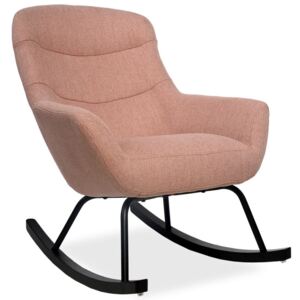 Tapicerowane krzesło bujane MIA różowe