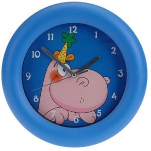Zegar ścienny Hippo niebieski, 26 cm