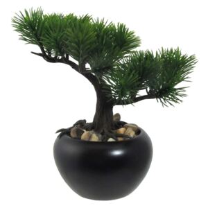 Sztuczne bonsai Sosna w doniczce zielony, 19 cm