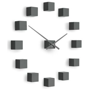 Future Time FT3000TT Cubic titanium Designowe zegar samoprzylepny, śr. 50 cm