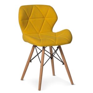 Krzesło Milo 2 żółty/buk