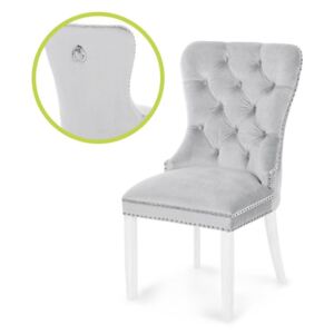 Krzesło MADAME srebrny/biały