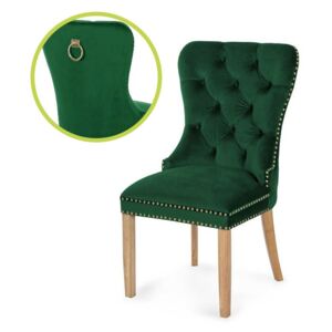 Krzesło MADAME II GOLD zielony/dąb/ BL78