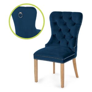 Krzesło MADAME II niebieski/dąb BL86