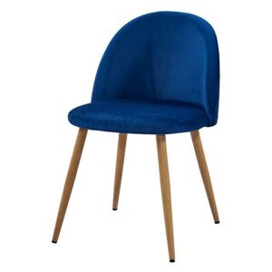 Krzesło SONG plaster miodu/ niebieski/ noga dąb