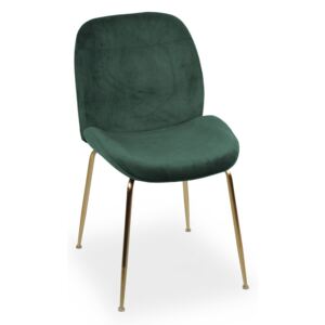 Krzesło JOY velvet zielony/ noga złota