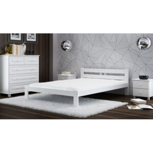 Łóżko ekologiczne drewniane Emilia 180x200 Białe