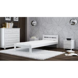 Łóżko ekologiczne drewniane Emilia 90x200 Białe